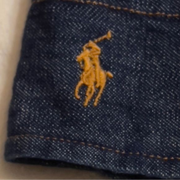 Polo Ralph Lauren Blue Denim Embroidered Logo Button Down Long Sleeve Shirt M - Picture 12 of 12